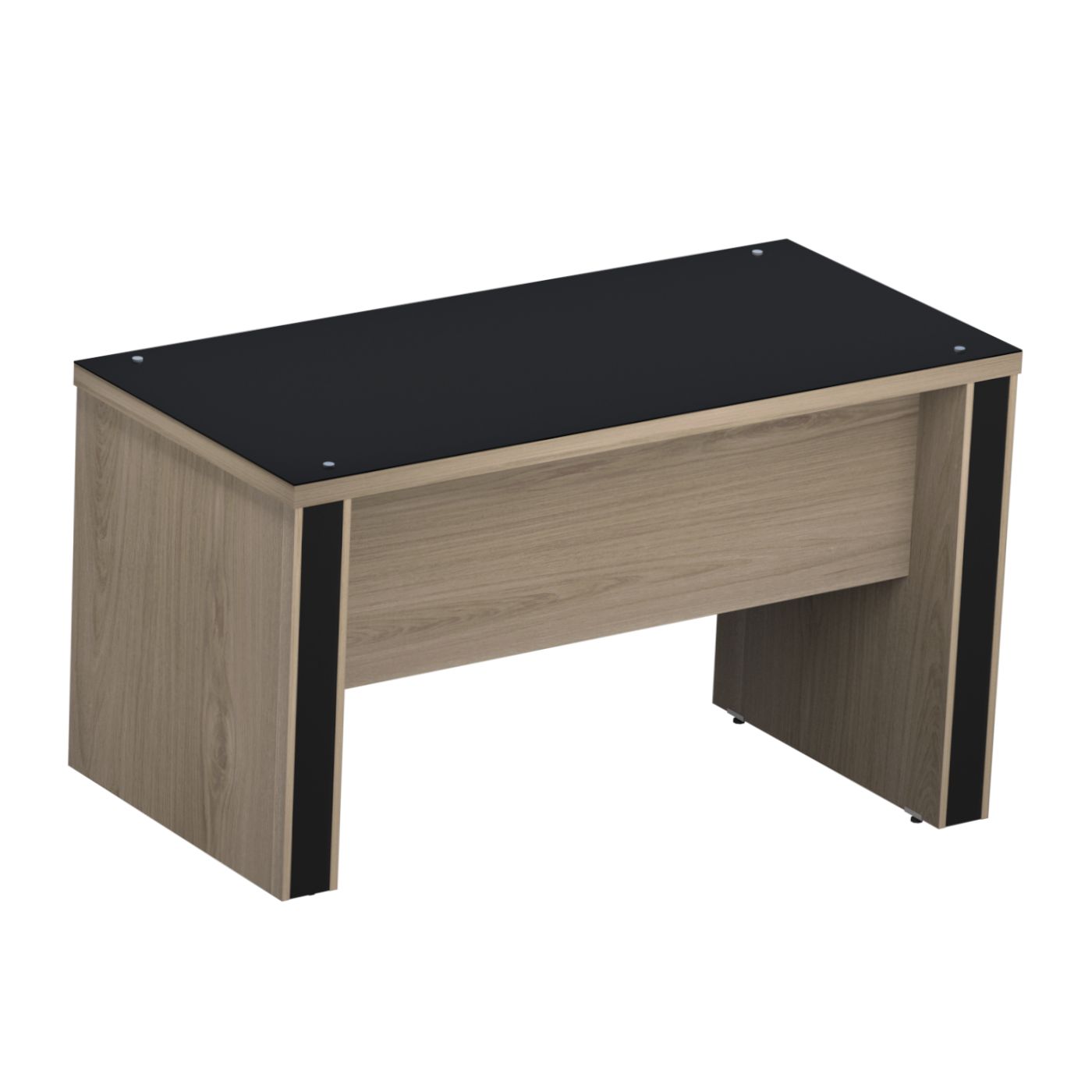 Mesa Reta Gold Glass 1700mm